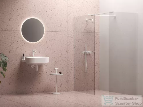 Ravak Walk-In Double Wall 180-230x140 cm-es zuhanyfal 120 cm-es merevítővel,fehér/transparent GW9WG0E00Z1SET120140