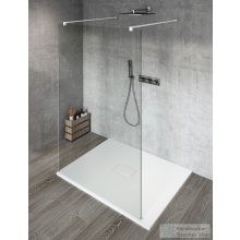   Sapho GELCO VARIO WHITE Szabadon álló zuhanyfal merőleges merevítőkkel, transzparent üveg, 700mm (GX1270GX2215)