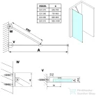 Sapho GELCO VARIO Walk-In zuhanyfal, 700x2000mm, transzparent CSAK ÜVEG PROFIL NÉLKÜL! (GX1270)