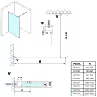 Sapho GELCO VARIO Walk-In zuhanyfal, 700x2000mm, transzparent CSAK ÜVEG PROFIL NÉLKÜL! (GX1270)