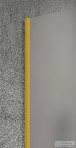 Sapho GELCO VARIO GOLD MATT Fix zuhanyfal, fali profillal, merőleges merevítő nélkül, transzparent üveg, 800mm (GX1280-01)