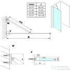 Sapho GELCO VARIO Walk-In zuhanyfal, 1000x2000mm, sötétített CSAK ÜVEG PROFIL NÉLKÜL! (GX1310)