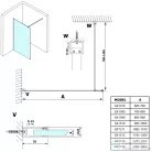 Sapho GELCO VARIO Walk-In zuhanyfal, 1200x2000mm, sötétített CSAK ÜVEG PROFIL NÉLKÜL! (GX1312)