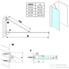 Sapho GELCO VARIO Walk-In zuhanyfal, 1000x2000mm, matt CSAK ÜVEG PROFIL NÉLKÜL! (GX1410)