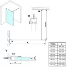 Sapho GELCO VARIO Walk-In zuhanyfal, 1000x2000mm, matt CSAK ÜVEG PROFIL NÉLKÜL! (GX1410)