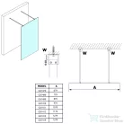 Sapho GELCO VARIO Walk-In zuhanyfal, 1000x2000mm, matt CSAK ÜVEG PROFIL NÉLKÜL! (GX1410)