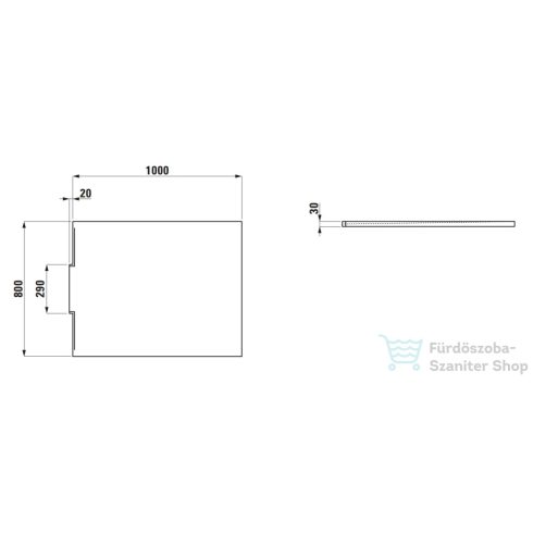Laufen NIA zuhanytálca 100x90 cm, Marbond kompozit anyagból, lefolyó a falon belül, matt beton H2100360790001