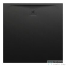   Laufen Pro 120x120 cm-es zuhanytálca Marbond kompozit anyagból,fekete H2119580800001