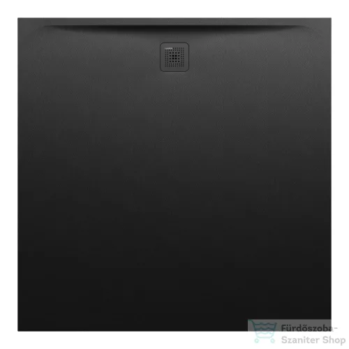 Laufen Pro 140x140 cm-es zuhanytálca Marbond kompozit anyagból,matt fekete H2129580800001
