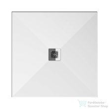   Jika PADANA 80x80 cm-es szögletes öntöttmárvány zuhanytálca lefolyó fedéllel, szifon nélkül, matt fehér H213934R100001
