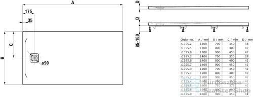 Laufen Pro 150x80 cm-es zuhanytálca Marbond kompozit anyagból,Fekete H2139510800001