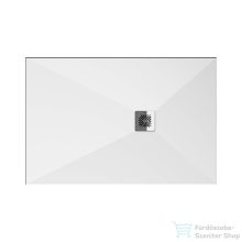   Jika PADANA 140x80 cm-es szögletes öntöttmárvány zuhanytálca lefolyó fedéllel, szifon nélkül, matt fehér H214932R100001