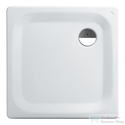 Laufen Platina 80x80 cm-es acéllemez zuhanytálca szifon nélkül, matt fehér H2150017570401
