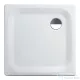 Laufen Platina 80x80 cm-es acéllemez zuhanytálca szifon nélkül, matt fehér H2150017570401
