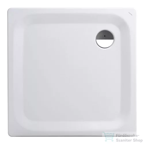 Laufen Platina 90x90 cm-es acéllemez zuhanytálca szifon nélkül, matt fehér H2150027570401