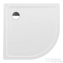   Laufen PLATINA 90x90 cm-es negyedköríves acéllemez zuhanytálca szifon nélkül, fehér H2150080000401