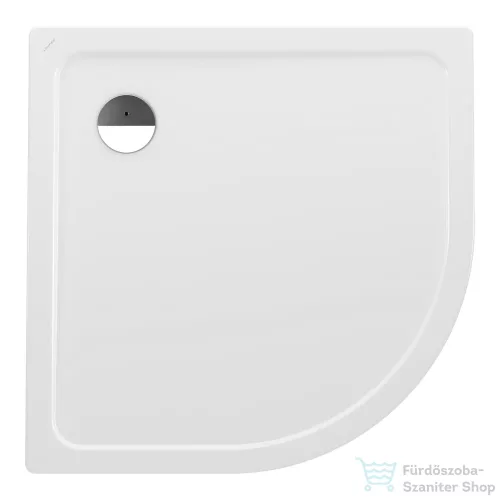 Laufen PLATINA 90x90 cm-es negyedköríves acéllemez zuhanytálca szifon nélkül, fehér H2150080000401