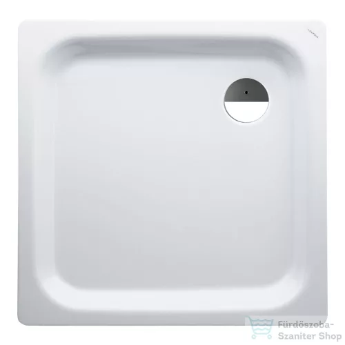 Laufen Platina 80x80 cm-es acéllemez zuhanytálca szifon nélkül, matt fehér H2150117570401