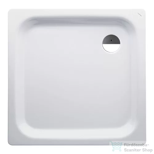 Laufen Platina 90x90 cm-es acéllemez zuhanytálca szifon nélkül, matt fehér H2150127570401