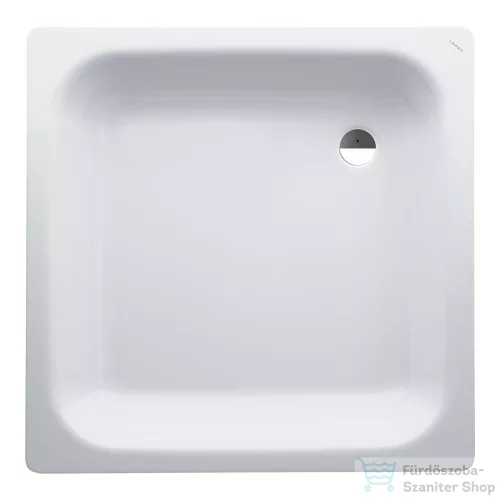 Laufen Platina 80x80 cm-es acéllemez zuhanytálca szifon nélkül, matt fehér H2150217570401