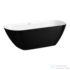   Laufen LUA 170x75 szabadonálló kád, Marbond kompozit anyagból, fényes fekete/fehér H2200820640001