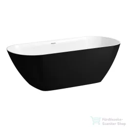   Laufen LUA 170x75 szabadonálló kád, Marbond kompozit anyagból, matt fekete/fehér H2200820680001