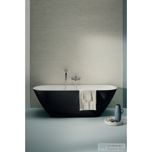 Laufen LUA 170x75 szabadonálló kád, Marbond kompozit anyagból, matt fekete/fehér H2200820680001