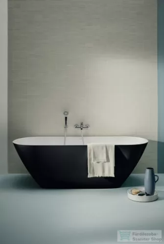 Laufen LUA 170x75 szabadonálló kád, Marbond kompozit anyagból, matt fekete/fehér H2200820680001