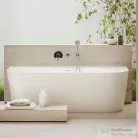 Laufen MEDA 180x80 szabadonálló kád, hátfalhoz illeszkedő, Marbond kompozit anyagból, fehér H2201170000001