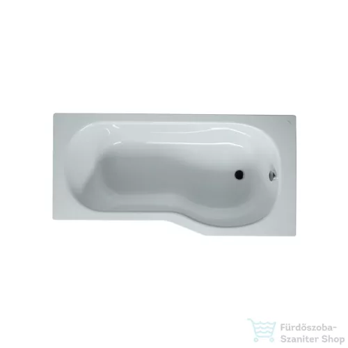Jika TIGO 160x80 cm-es aszimmetrikus kád előlap nélküli beépítéshez, láb és lefolyó nélkül, jobbos, fehér H2202100000001