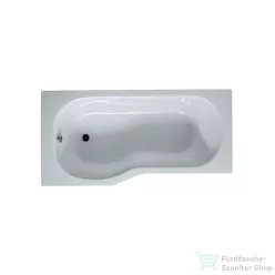   Jika TIGO 160x80 cm-es aszimmetrikus kád előlap nélküli beépítéshez, láb és lefolyó nélkül, balos, fehér H2212100000001