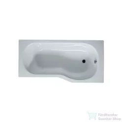   Jika TIGO 160x80 cm-es aszimmetrikus kád előlapos beépítéshez, láb és lefolyó nélkül, jobbos, fehér H2222100000001