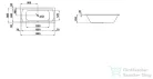 Laufen Moderna Plus180x80 acéllemez fürdőkád, fehér H2250600000401
