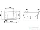 Jika RIGA MINI 105x70 acéllemez ülőkád, fehér H2340000000001