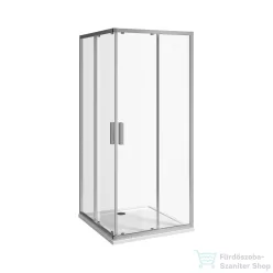   Jika NION 100x100 cm-es tolóajtós, szögletes zuhanykabin arctic üveggel, fényes ezüst profillal, H2512N30026661