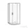 Jika NION 80x80 cm-es tolóajtós, íves zuhanykabin, átlátszó üveggel, fényes ezüst profillal, H2532N10026681