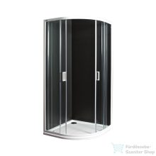   Jika Lyra Plus 90x90x190 cm-es tolóajtós íves zuhanykabin átlátszó üveggel, Fehér H2533820006681