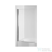   Jika TIGO 80x150 cm-es kádparaván Jika Perla bevonattal, fényes ezüst színű profillal, H2562130026681