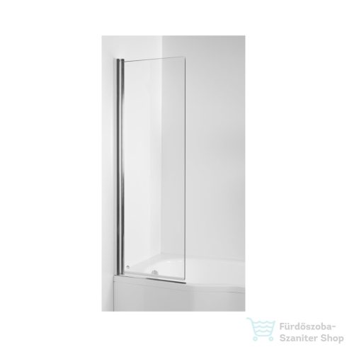 Jika TIGO 60x150cm-es kádparaván Jika Perla bevonattal, fényes ezüst színű profillal, H2562140026681