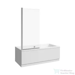   Jika NION 75x150 cm-es kádparaván Arctic üveggel, fényes ezüst színű profillal, H2572N50026661