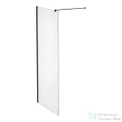 Laufen PRO 90 cm-es Walk-in zuhanyfal átlátszó üveggel, matt fekete színű profillal és merevítővel, H2609504500001