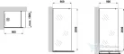 Laufen PRO 90 cm-es Walk-in zuhanyfal átlátszó üveggel, matt fekete színű profillal és merevítővel, H2609504500001