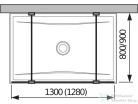 Jika PURE 128 cm-es Walk-in zuhanyfal Jika Perla átlátszó üveggel, fényes ezüst merevítővel, H2674210026681