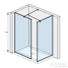 Jika PURE 78,4/88,4 cm-es zuhanyfal Jika Perla átlátszó üveggel, fényes ezüst profillal, H2684260026681