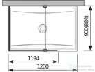 Jika PURE 119,4/88,4 cm-es zuhanyfal Jika Perla átlátszó üveggel, fényes ezüst profillal, H2694220026681