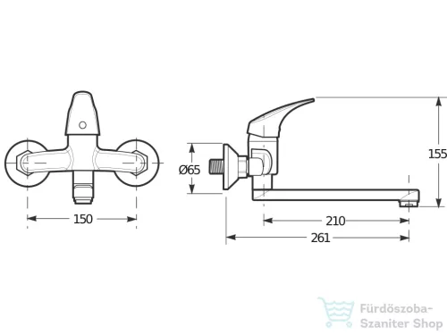 Jika TALAS fali mosogató csaptelep 210 mm-es kifolyóval, króm H3111N70042301