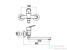 Jika TALAS TRENDY fali mosogató csaptelep 210 mm-es kifolyóval, króm H3112E70042301