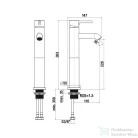 Jika Mio Style magasított mosdó csaptelep leeresztő nélkül,króm H3112F80041201