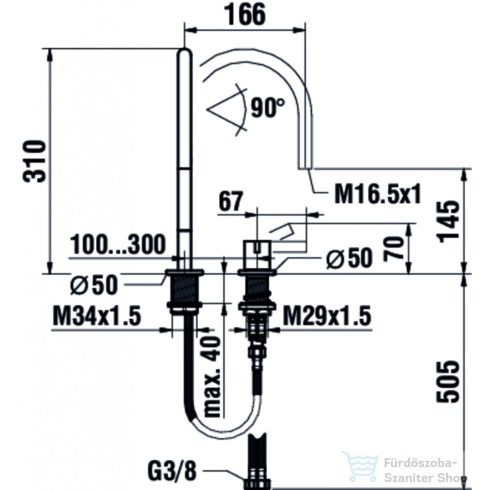 Laufen KARTELL BY LAUFEN 2 lyukas mosdó csaptelep, elfordítható kifolyóval, leeresztő nélkül, króm H3113320042201