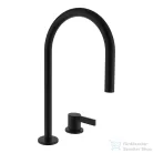 Laufen KARTELL BY LAUFEN 2 lyukas mosdó csaptelep, elfordítható kifolyóval,leeresztő nélkül,PVD matt titán fekete H3113320812201